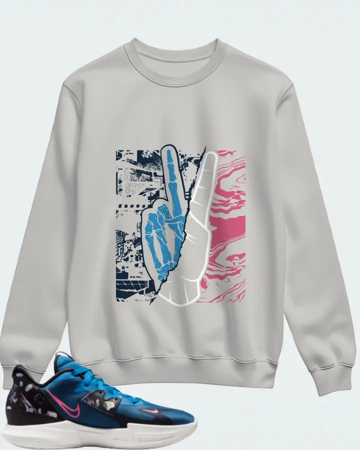 Nike Kyrie Low 5 Sneaker Matching Grey Sweatshirt - Peace of mind