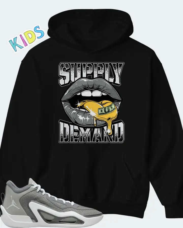 Jordan Tatum 1 Cool Grey Matching Kid's Hoodie