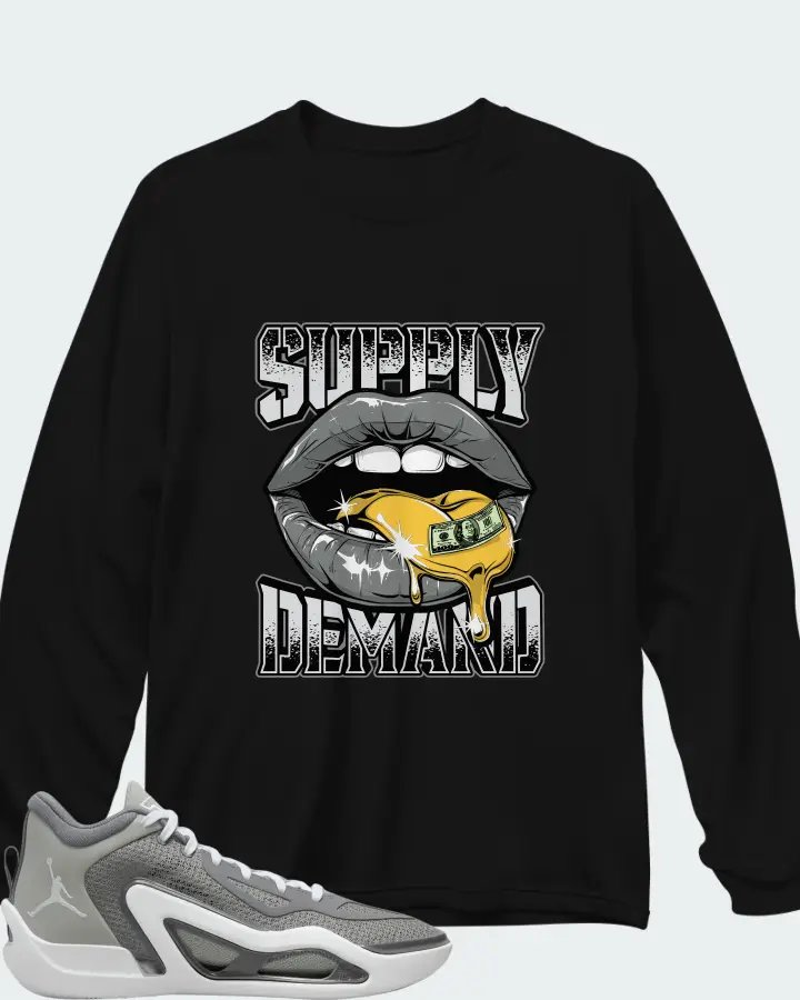 Jordan Tatum 1 Cool Grey Matching Long Sleeve T-Shirt