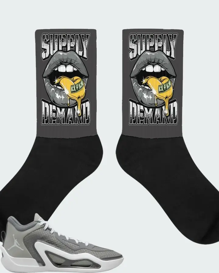 Jordan Tatum 1 Cool Grey Matching Socks