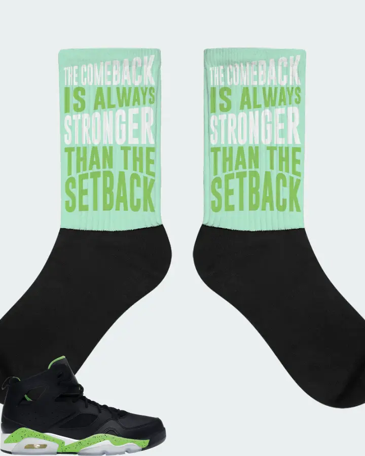 Jordan Flight Club 91 Sneaker Matching Mint Socks - The Comeback