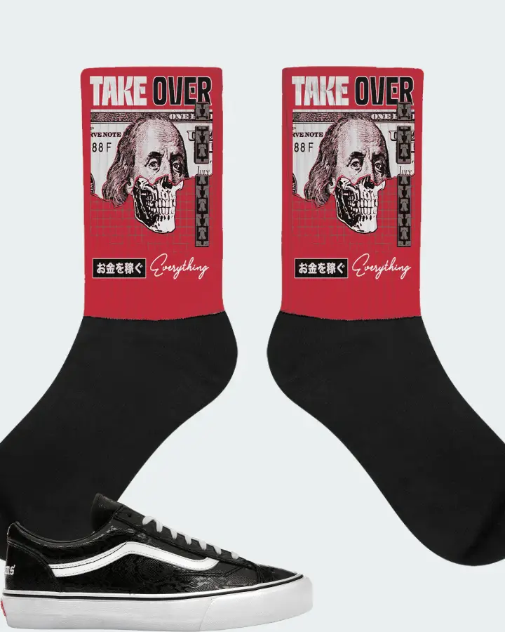Vans Style 36 Sneaker Matching Red Socks - Take Over
