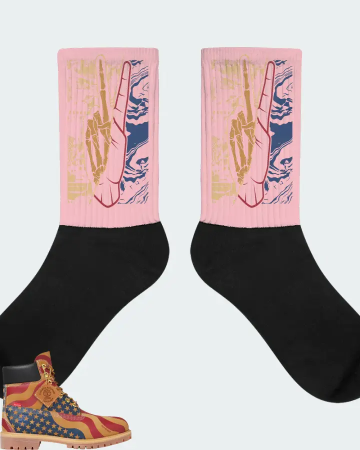 Timberland 6" Boot Sneaker Matching Pink Socks - Peace of mind