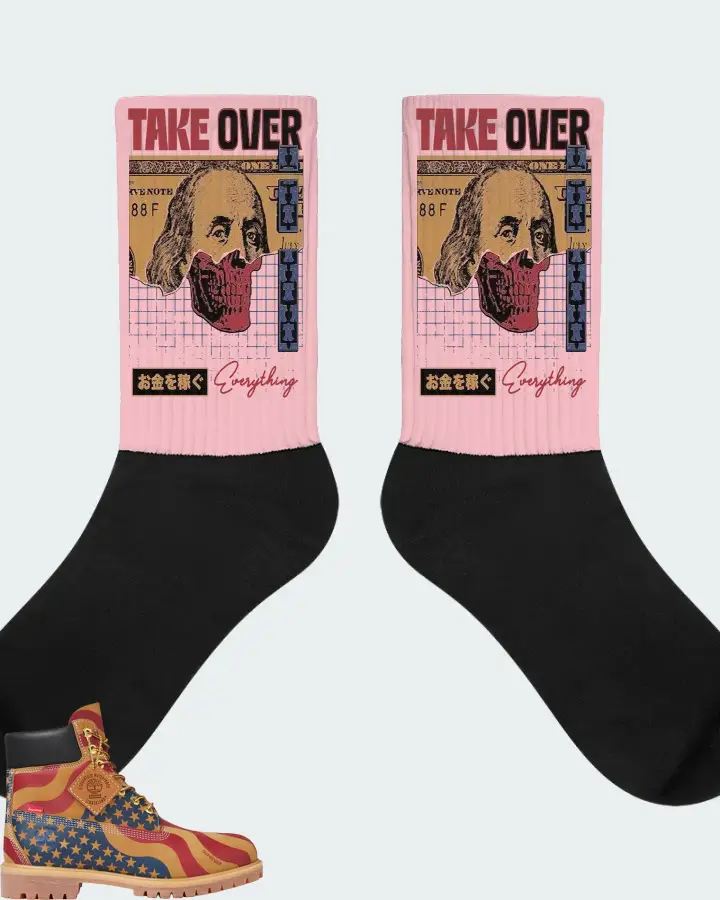 Timberland 6" Boot Sneaker Matching Pink Socks - Take Over