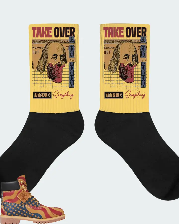 Timberland 6" Boot Sneaker Matching Yellow Socks - Take Over