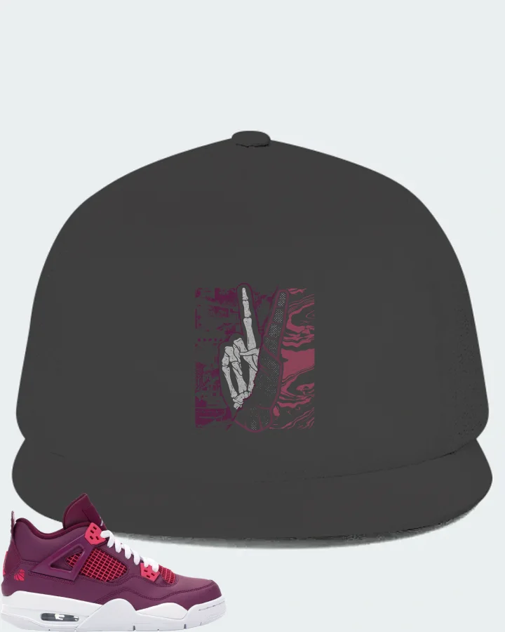 Jordan 4 Retro Sneaker Matching Dark Grey Hat - Peace of mind