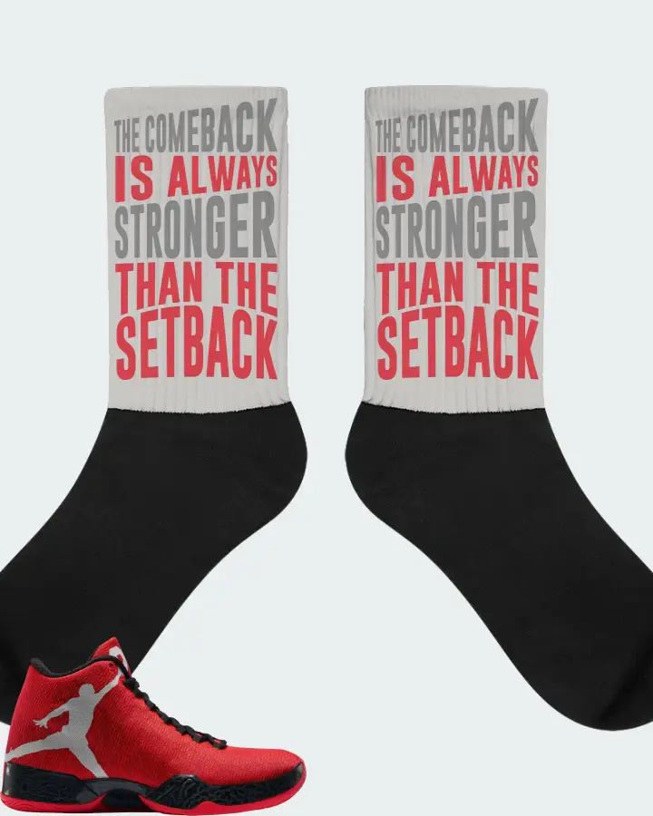 Jordan XX9 Sneaker Matching Grey Socks - The Comeback