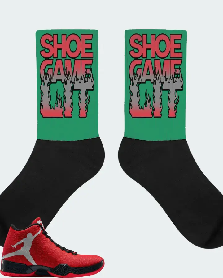 Jordan XX9 Sneaker Matching Kelly Green Socks - Shoe Game Lit Refreshed