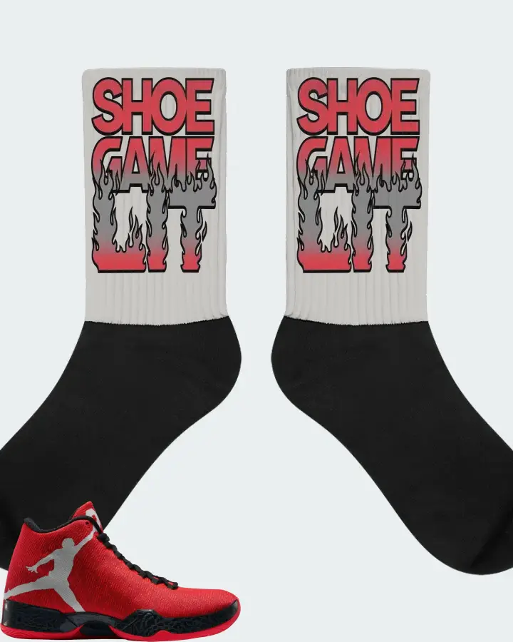 Jordan XX9 Sneaker Matching Grey Socks - Shoe Game Lit Refreshed