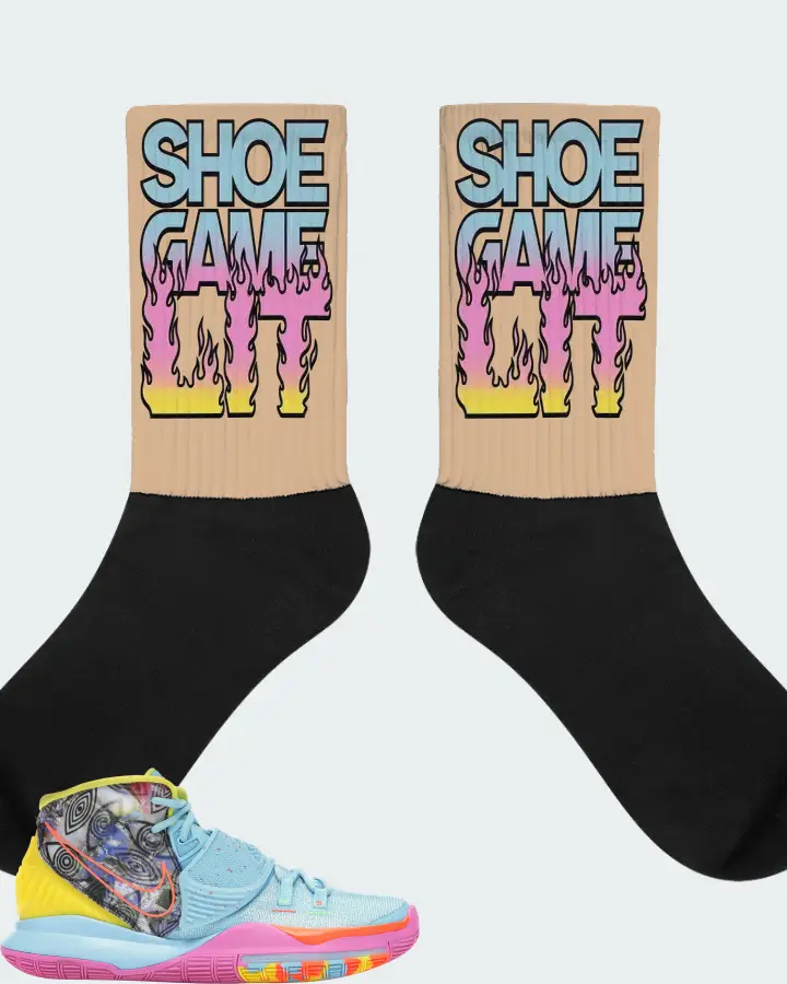 Nike Kyrie 6 Sneaker Matching Cream Socks - Shoe Game Lit Refreshed