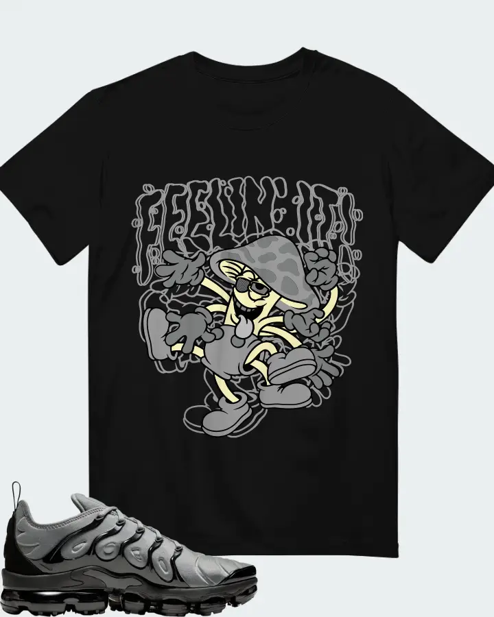 Nike Air VaporMax Plus Cool Grey Black Matching T-Shirt