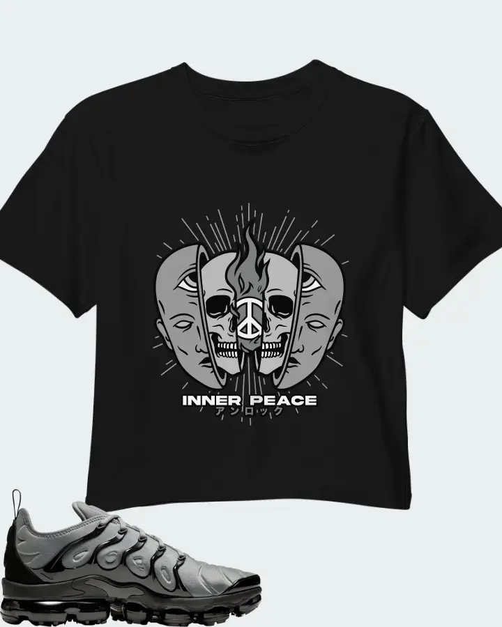 Nike Air VaporMax Plus Cool Grey Black Matching Crop Top
