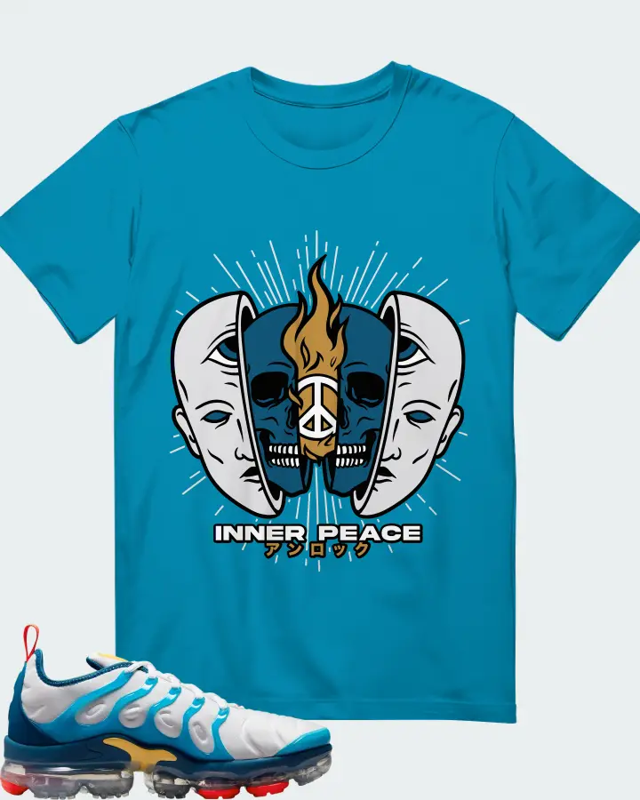Nike Air VaporMax Plus Teal Red Yellow Matching T-Shirt