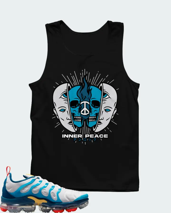 Nike Air VaporMax Plus Teal Red Yellow Matching Tank Top