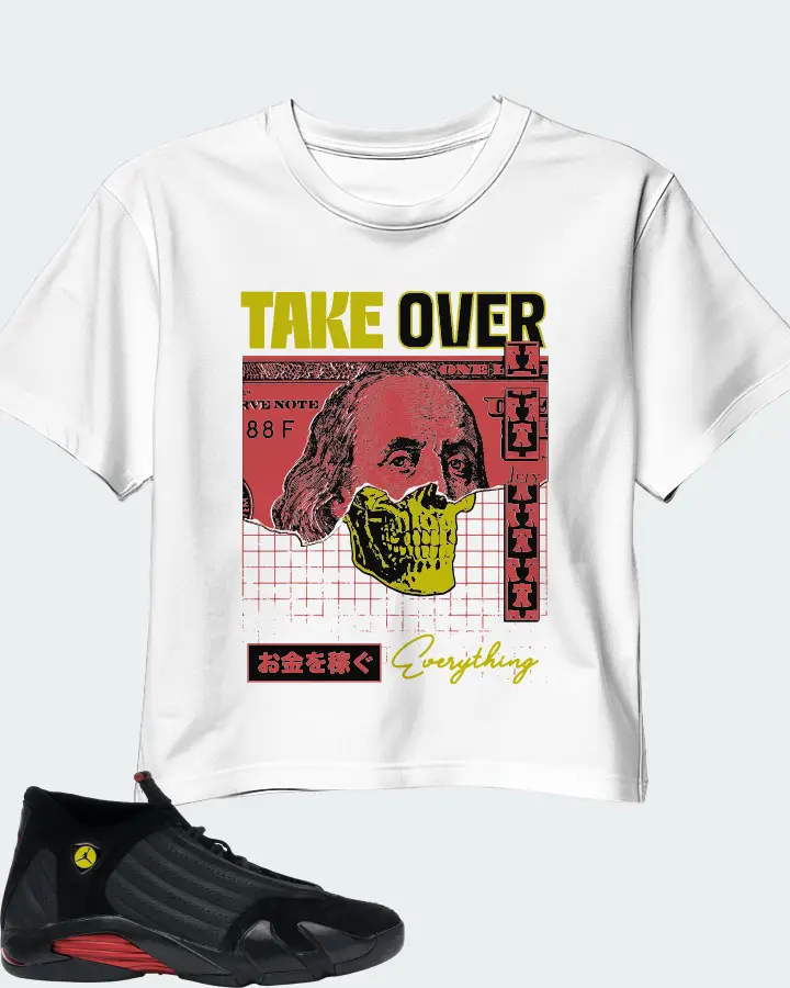 Jordan 14 Retro Sneaker Matching White Crop Top - Take Over