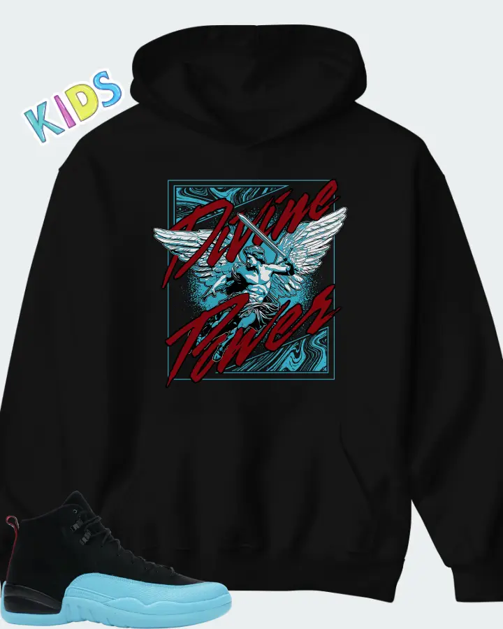 Air Jordan 12 Retro Gamma Blue Matching Kid's Hoodie