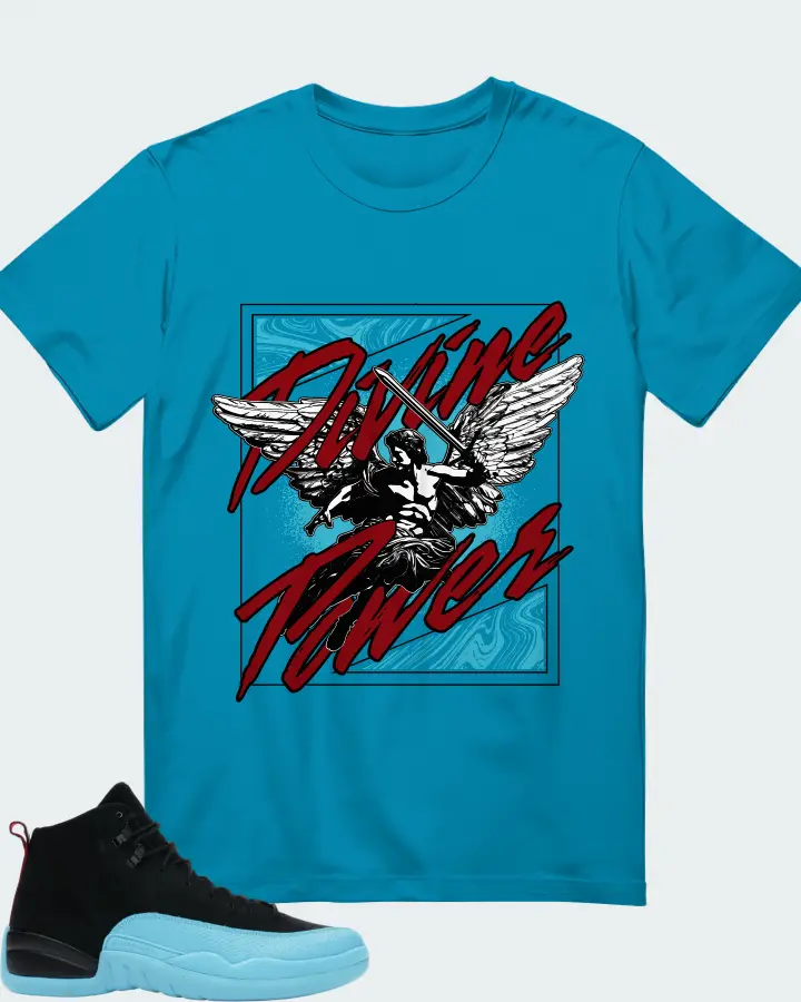 Air Jordan 12 Retro Gamma Blue Matching T-Shirt