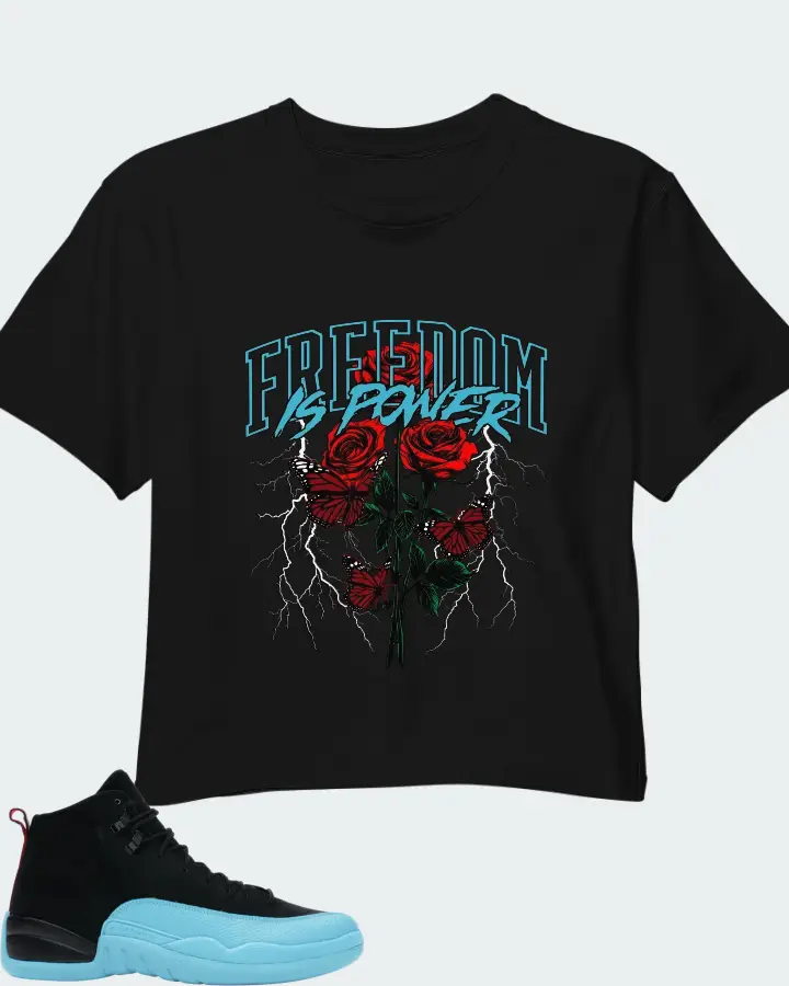 Air Jordan 12 Retro Gamma Blue Matching Crop Top