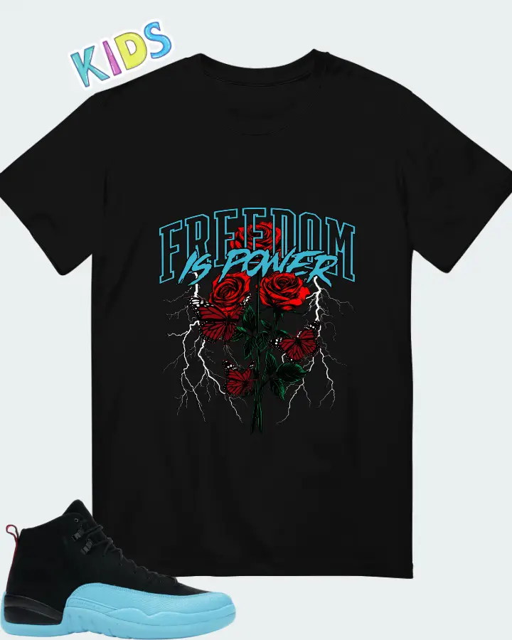 Air Jordan 12 Retro Gamma Blue Matching Kid's T-Shirt