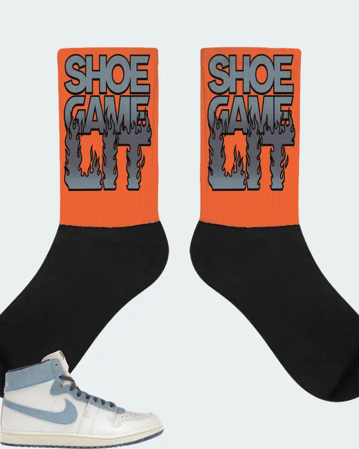 Nike Jordan Air Ship PE SP Sneaker Matching Orange Socks - Shoe Game Lit Refreshed
