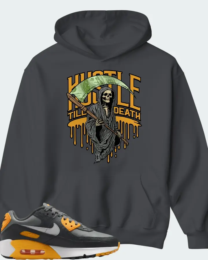 Nike Air Max 90 Smoke Grey Anthracite White Light Smoke Grey Matching Hoodie