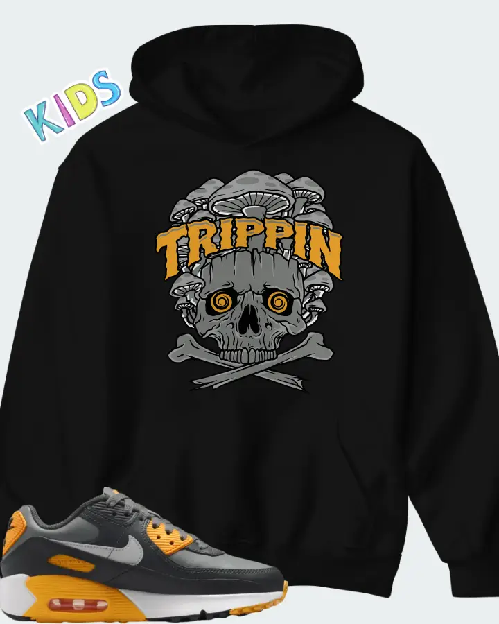Nike Air Max 90 Smoke Grey Anthracite White Light Smoke Grey Matching Kid's Hoodie