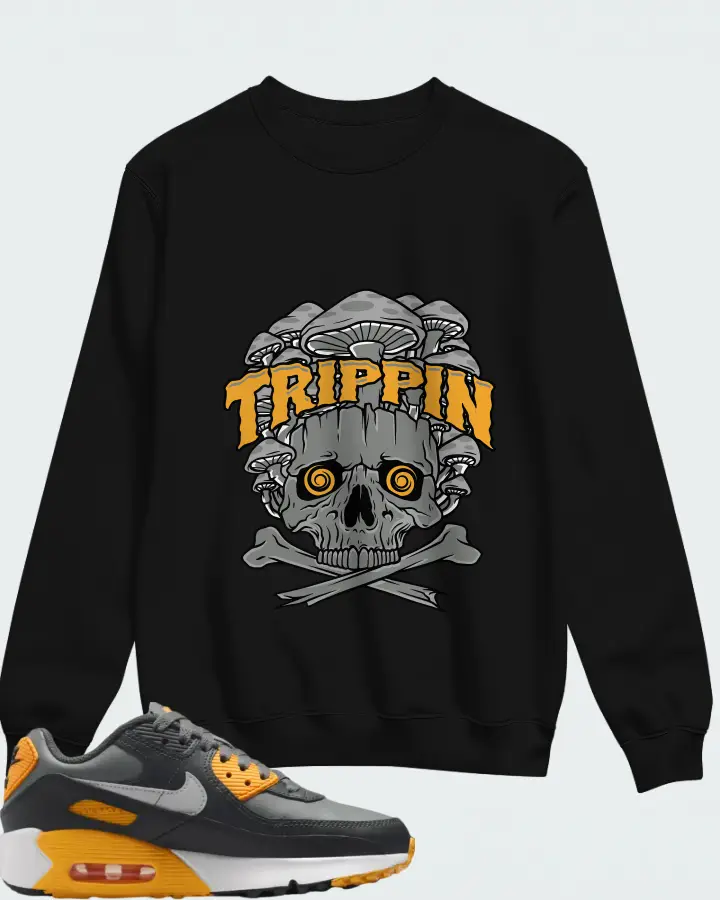 Nike Air Max 90 Smoke Grey Anthracite White Light Smoke Grey Matching Sweatshirt