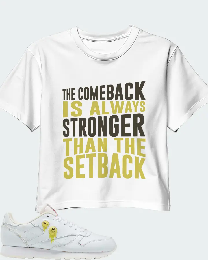 Reebok Classic Leather Sneaker Matching White Crop Top - The Comeback