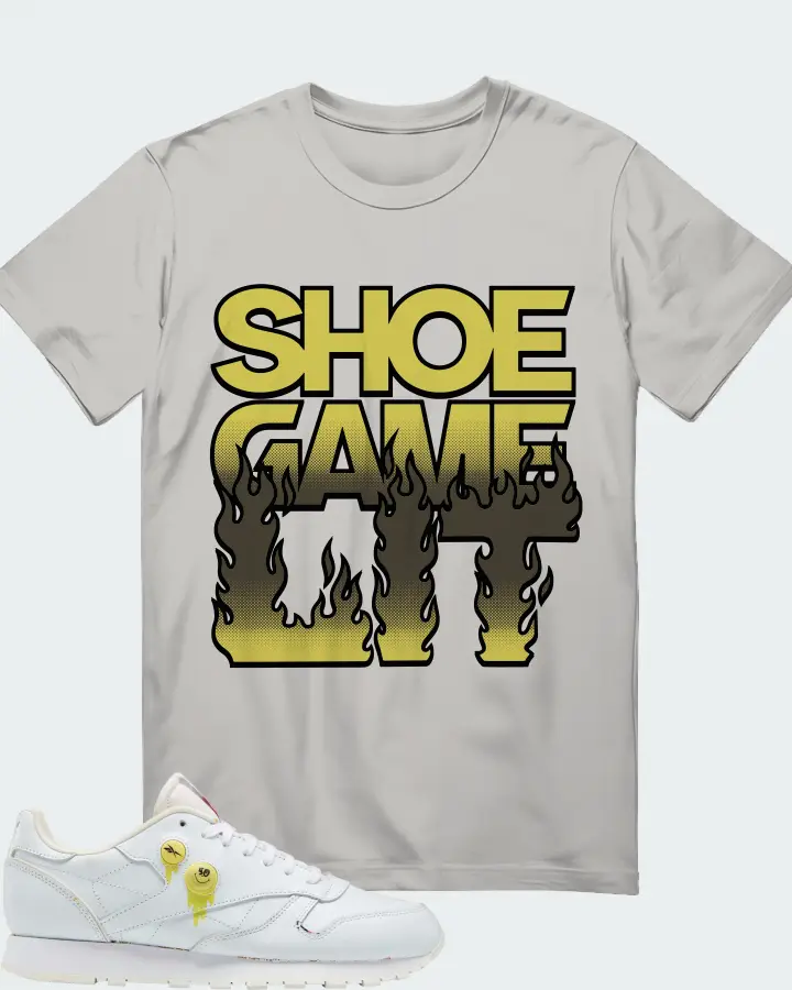 Reebok Classic Leather Sneaker Matching Grey T-Shirt - Shoe Game Lit Refreshed