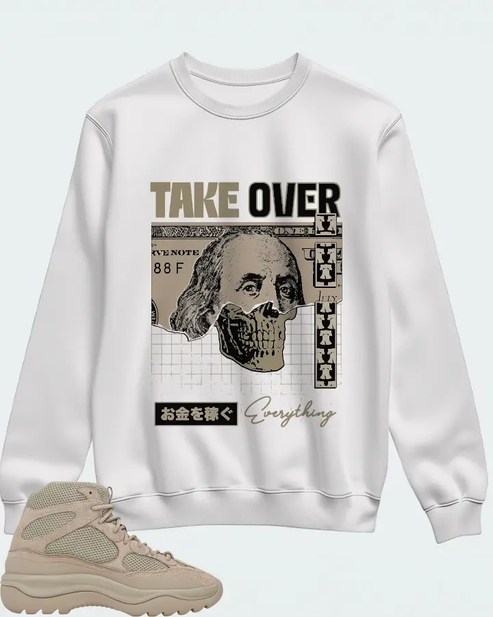adidas Yeezy Desert Boot Sneaker Matching White Sweatshirt - Take Over