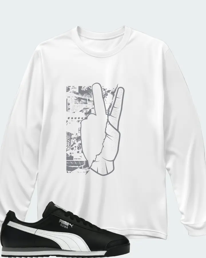 Puma Roma Basic Sneaker Matching White Long Sleeve T-Shirt - Peace of mind