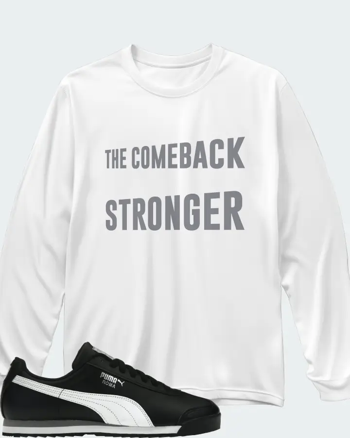 Puma Roma Basic Sneaker Matching White Long Sleeve T-Shirt - The Comeback