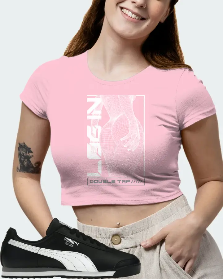 Puma Roma Basic Sneaker Matching Pink Crop Top (LOGIN) - View 7