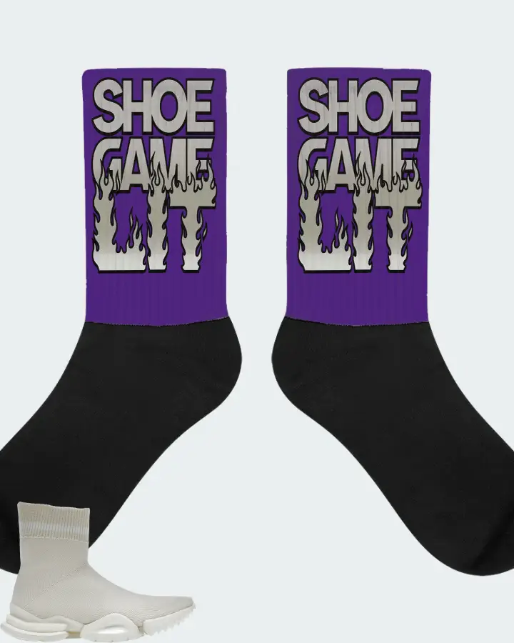 Reebok Sock Run.r Sneaker Matching Purple Socks - Shoe Game Lit Refreshed