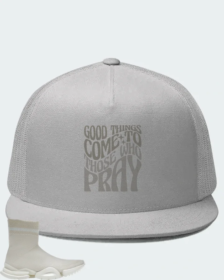 Reebok Sock Run.r Sneaker Matching White Hat - Good Things Come To Those Who Pray