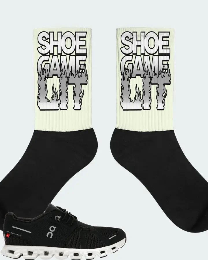 On Running Cloud 5 Sneaker Matching Citron Socks - Shoe Game Lit Refreshed