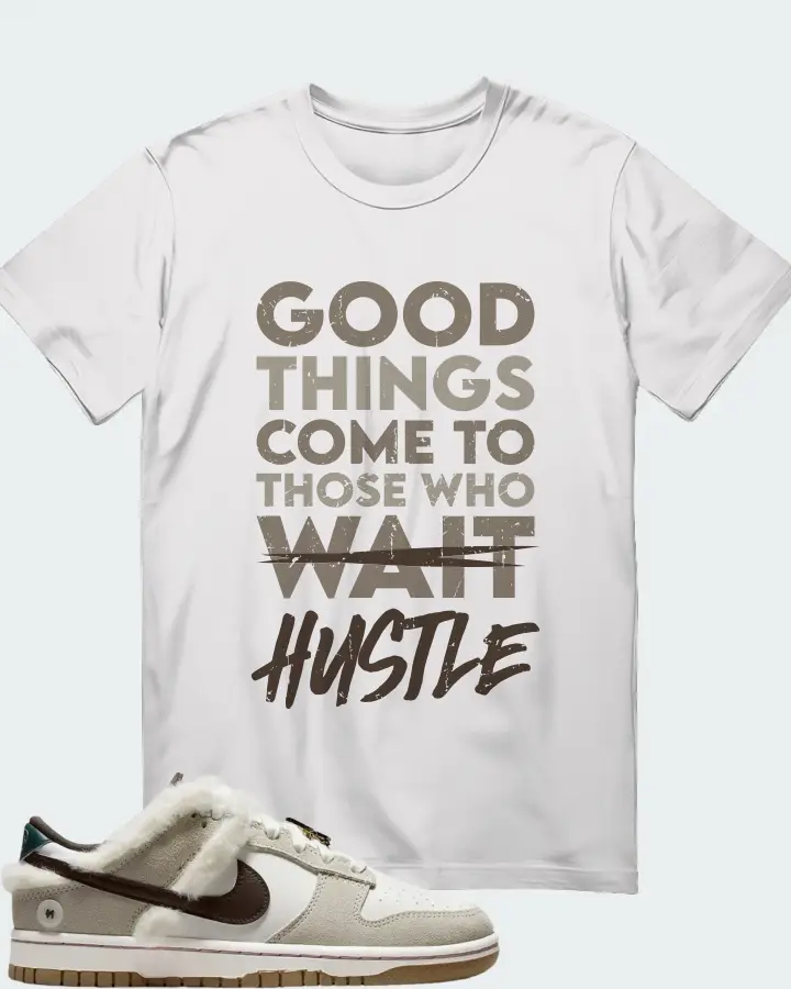 Nike Dunk Low Fur Bling  Sneaker Matching White T-Shirt - Good Things Come