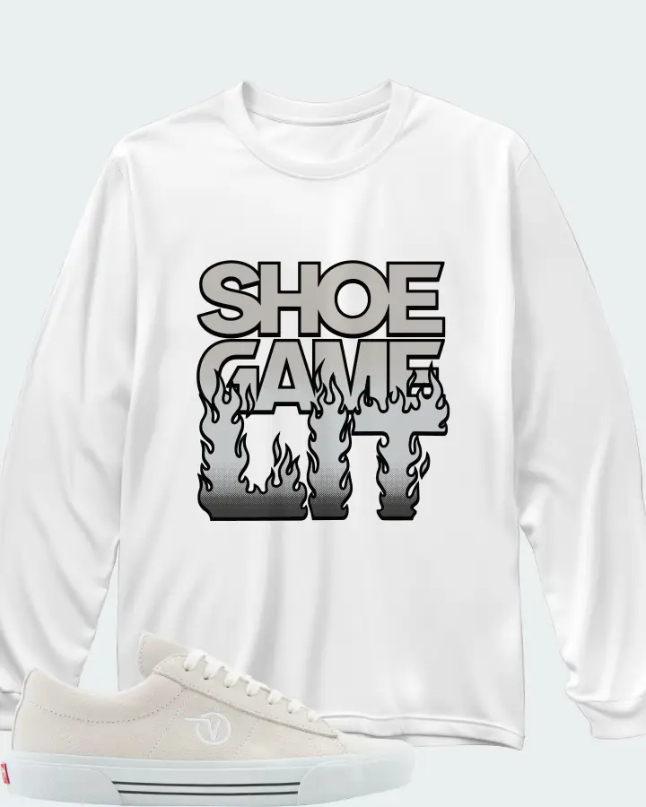Vans Sid Suede  Sneaker Matching White Long Sleeve T-Shirt - Shoe Game Lit Refreshed