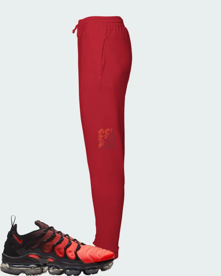 Nike Air Vapormax Plus Black Bright Crimson Anthracite  Matching Joggers