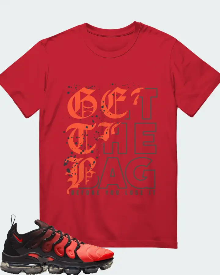 Nike Air Vapormax Plus Black Bright Crimson Anthracite  Matching T-Shirt