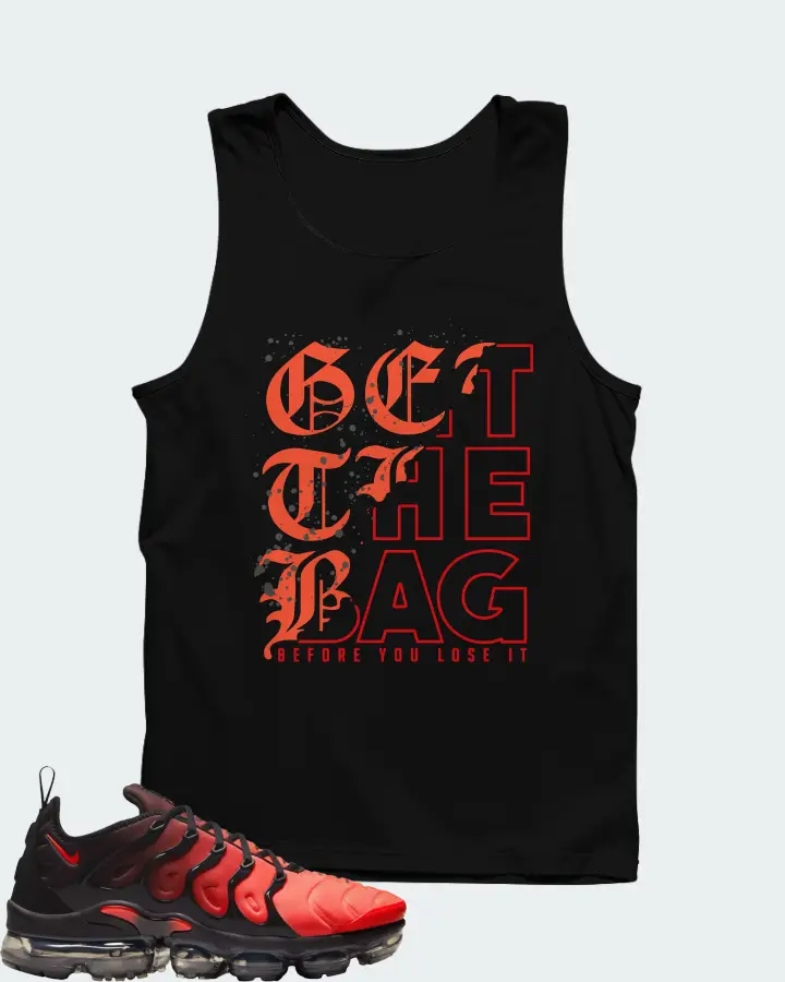 Nike Air Vapormax Plus Black Bright Crimson Anthracite  Matching Tank Top