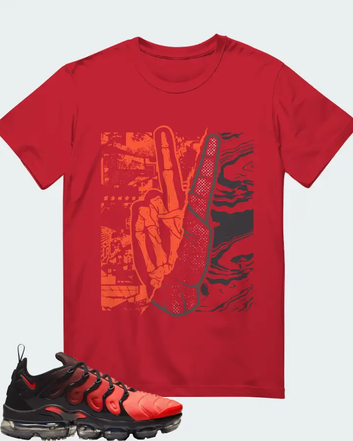 Nike Air Vapormax Plus Black Bright Crimson Anthracite Matching T-Shirt