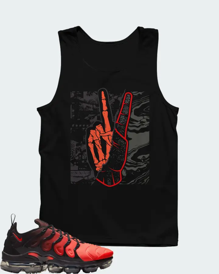Nike Air Vapormax Plus Black Bright Crimson Anthracite Matching Tank Top
