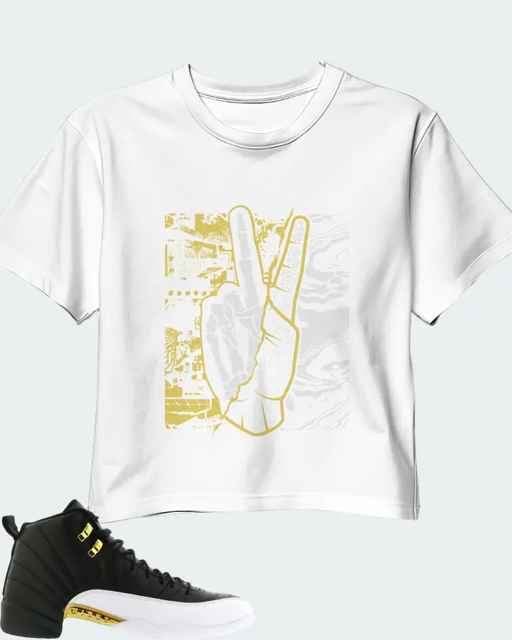 Jordan 12 Retro Sneaker Matching White Crop Top - Peace of mind