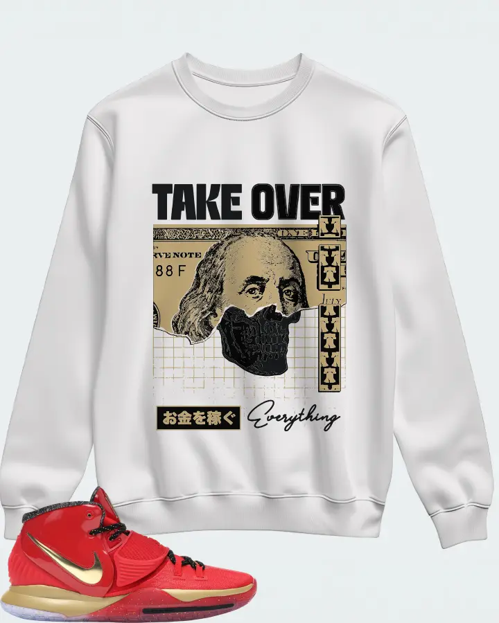 Nike Kyrie 6 Sneaker Matching White Sweatshirt - Take Over