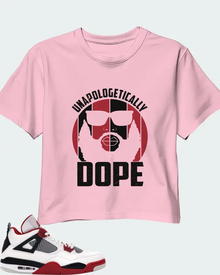 Jordan 4 Retro Sneaker Matching Pink Crop Top - UNAPOLOGETICALLY DOPE Man