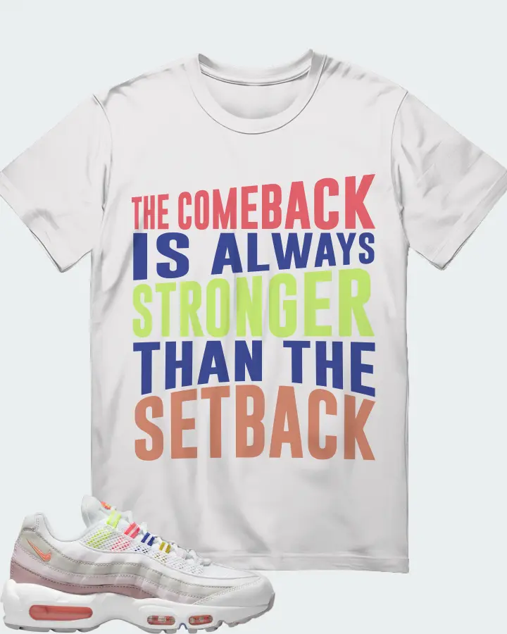 Nike Air Max 95 White Multi (Women's) Sneaker Matching White T-Shirt - The Comeback