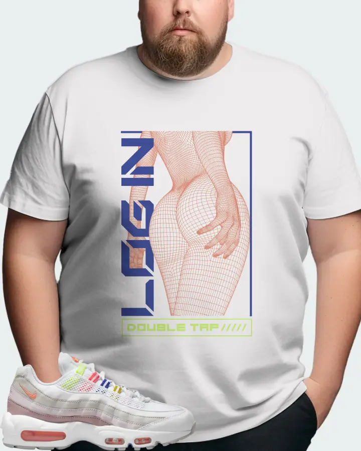 Nike Air Max 95 White Multi (Women's) Sneaker Matching White T-Shirt (LOGIN) - View 8