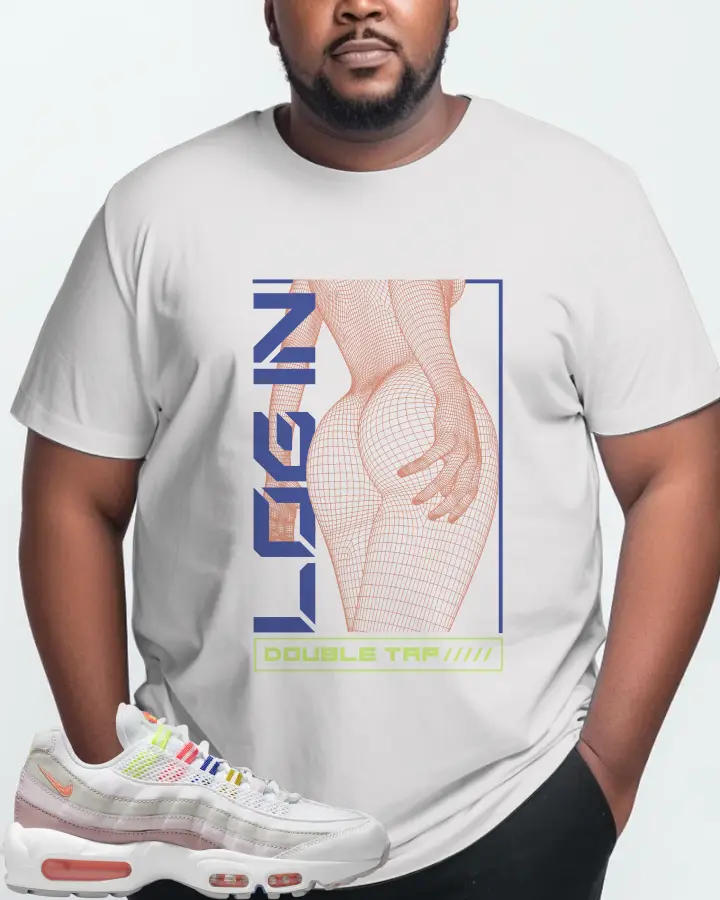Nike Air Max 95 White Multi (Women's) Sneaker Matching White T-Shirt (LOGIN) - View 10