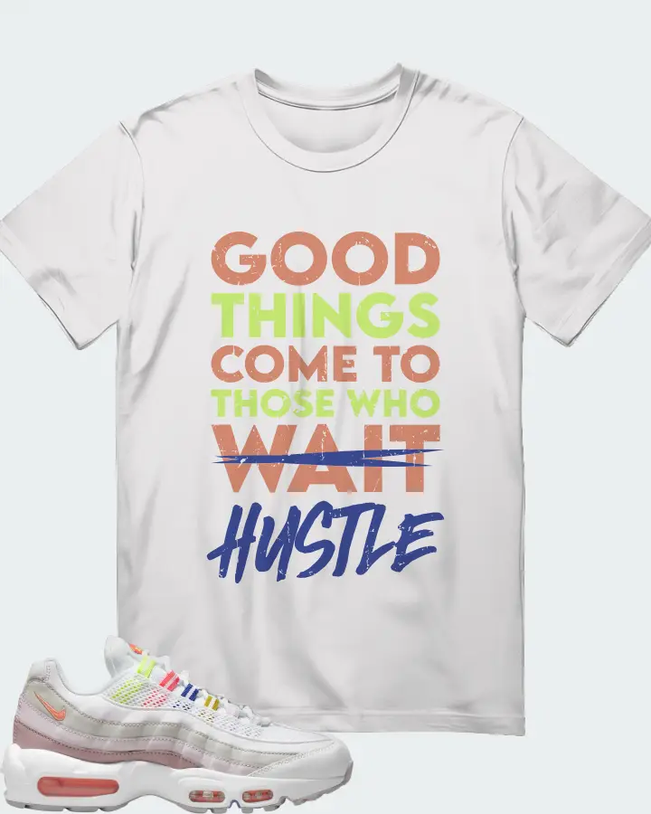 Nike Air Max 95 White Multi (Women's) Sneaker Matching White T-Shirt - Good Things Come
